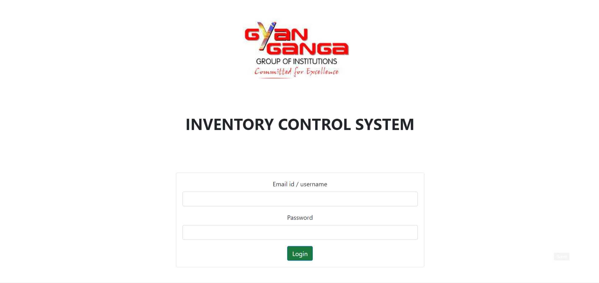 Inventory Control System college project